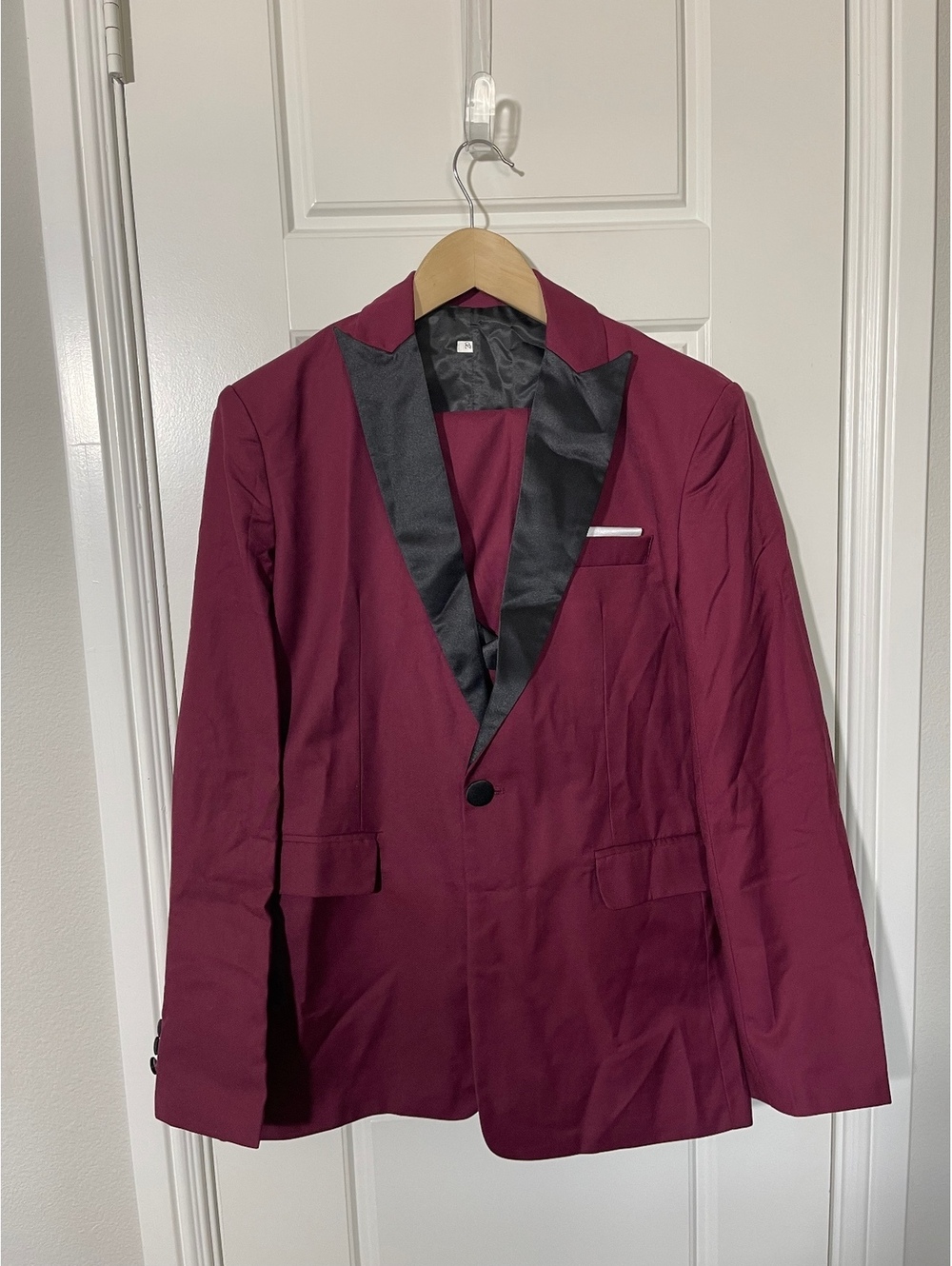 Boys Suits for Kids Size 20 Burgundy Red 3 Pieces Notch Lapel K165